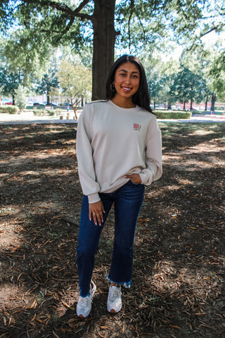 Do Not Worry Scuba Graphic Sweatshirt • Oatmeal - FINAL SALE