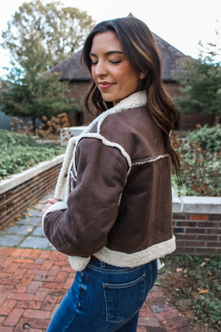 Dutton Reversible Sherpa Jacket • Dark Brown