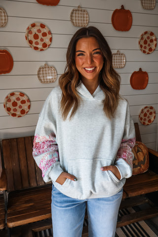 Sweet Harvest Patchwork Hoodie • Pink