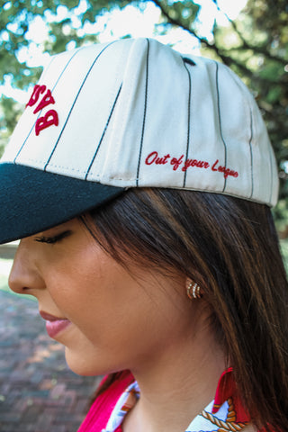 Baseball pinstripe hat • black