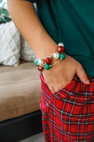 Christmas Classic Bauble Bracelet • Multi