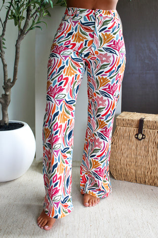 Dahlia Floral Wide Leg Pants • Multi