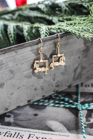Sleigh The Day Earrings • Gold