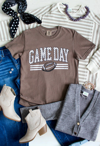 Game Day Football Graphic Tee • Mocha