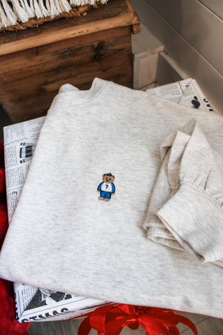 Oh What Fun Teddy Pullover • Ash Grey