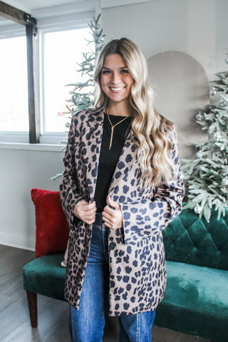 Steal The Spotlight Blazer • Leopard