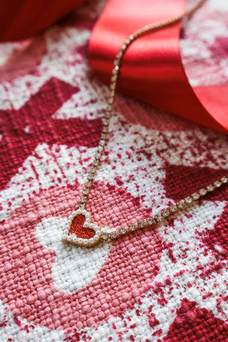 Let Your Love Sparkle Necklace • Red