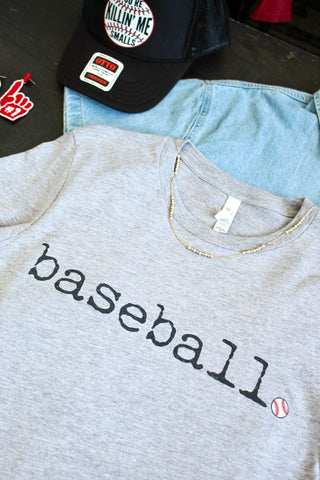 Simply Baseball Graphic Tee • Heather Grey