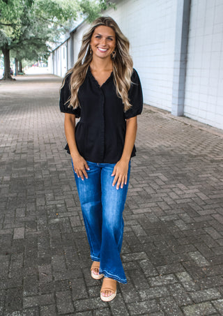 Without thinking • black peplum - FINAL SALE