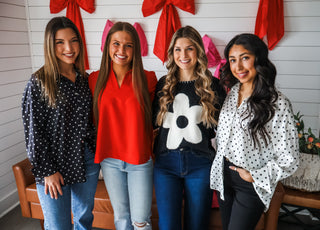 Poppy Polka Dot Blouse • Black - FINAL SALE