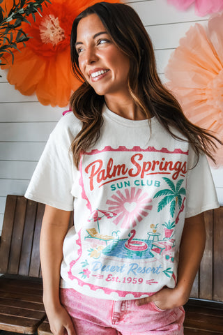 Palm Springs Graphic Top • Natural