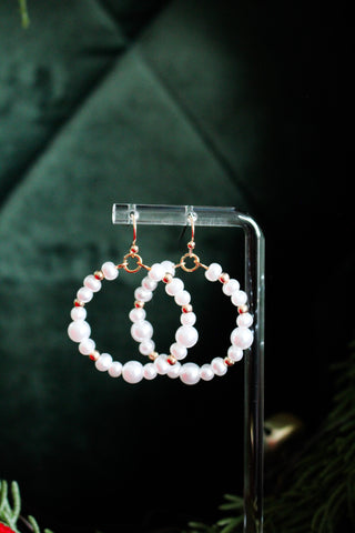 Merry & Bright Hoop Earrings • Pearl