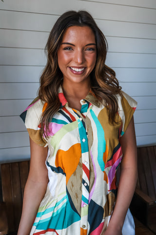 Spring Statement Pocket Dress • Yellow Multi