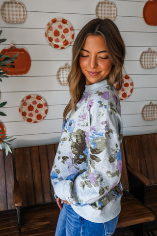 Garden Romance Pullover • Heather Grey