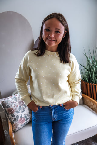 Parker Dotted Pullover • Yellow