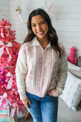 Snow Place Like Home • Cream/Pink