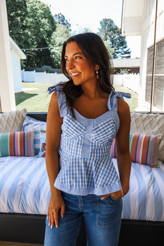 Pattern Play • Blue Gingham