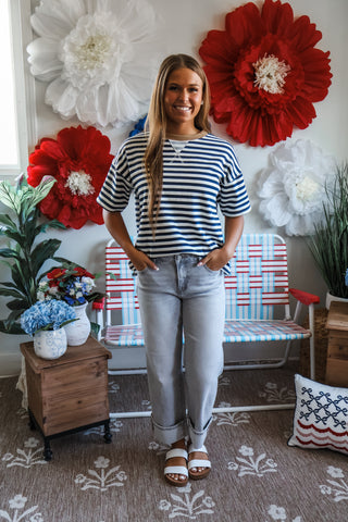 Long Weekends • Navy Stripe