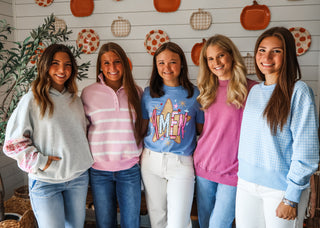 Sweet Harvest Patchwork Hoodie • Pink