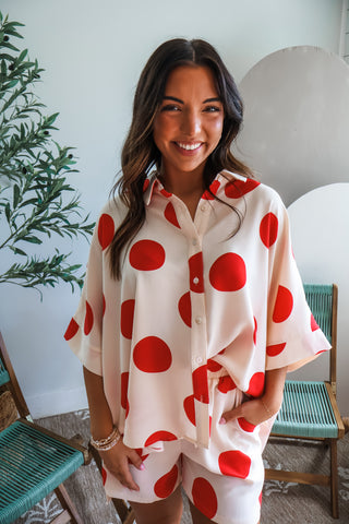 Take The Spotlight Short Set • Tomato Dot
