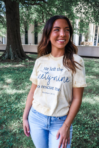He Left The Ninety-Nine Graphic Tee • Citrine
