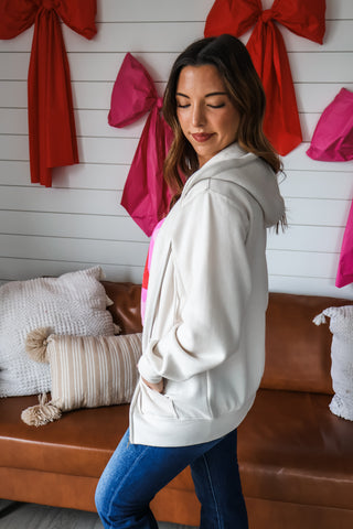 Sprint Into Spring Hoodie • Beige