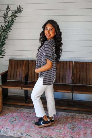 Color Crush Stripes • Charcoal