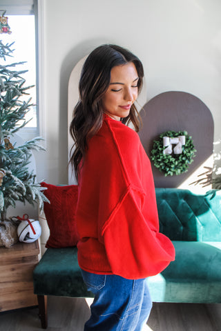 Last Christmas Pocket Sweater • Red
