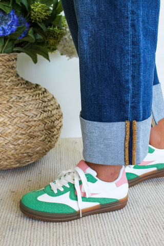 Good Vibes Sneaker • Green/Pink