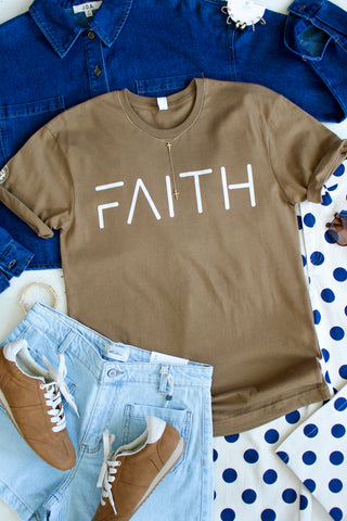 A Simple Faith Graphic Tee • Tan Brown