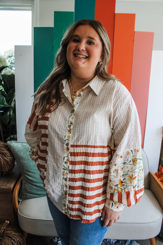 Autumn Drives • Cream Multi - PLUS - FINAL SALE