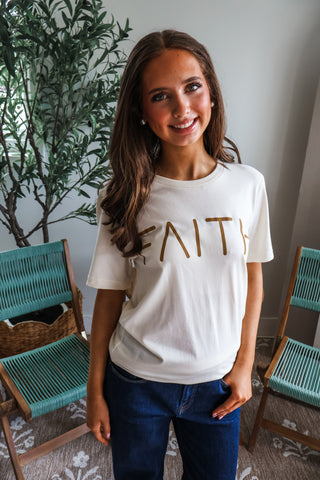 A Simple Faith Graphic Tee • Cream