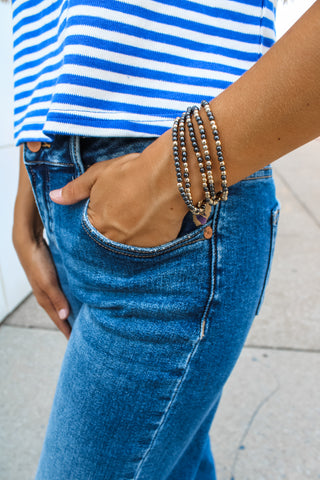 Make It Count Beaded Bracelet • Gold/Black