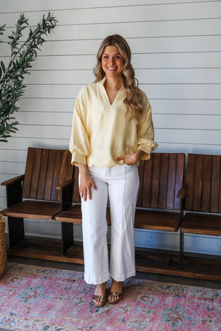 Polished Perfection Scallop Top • Yellow