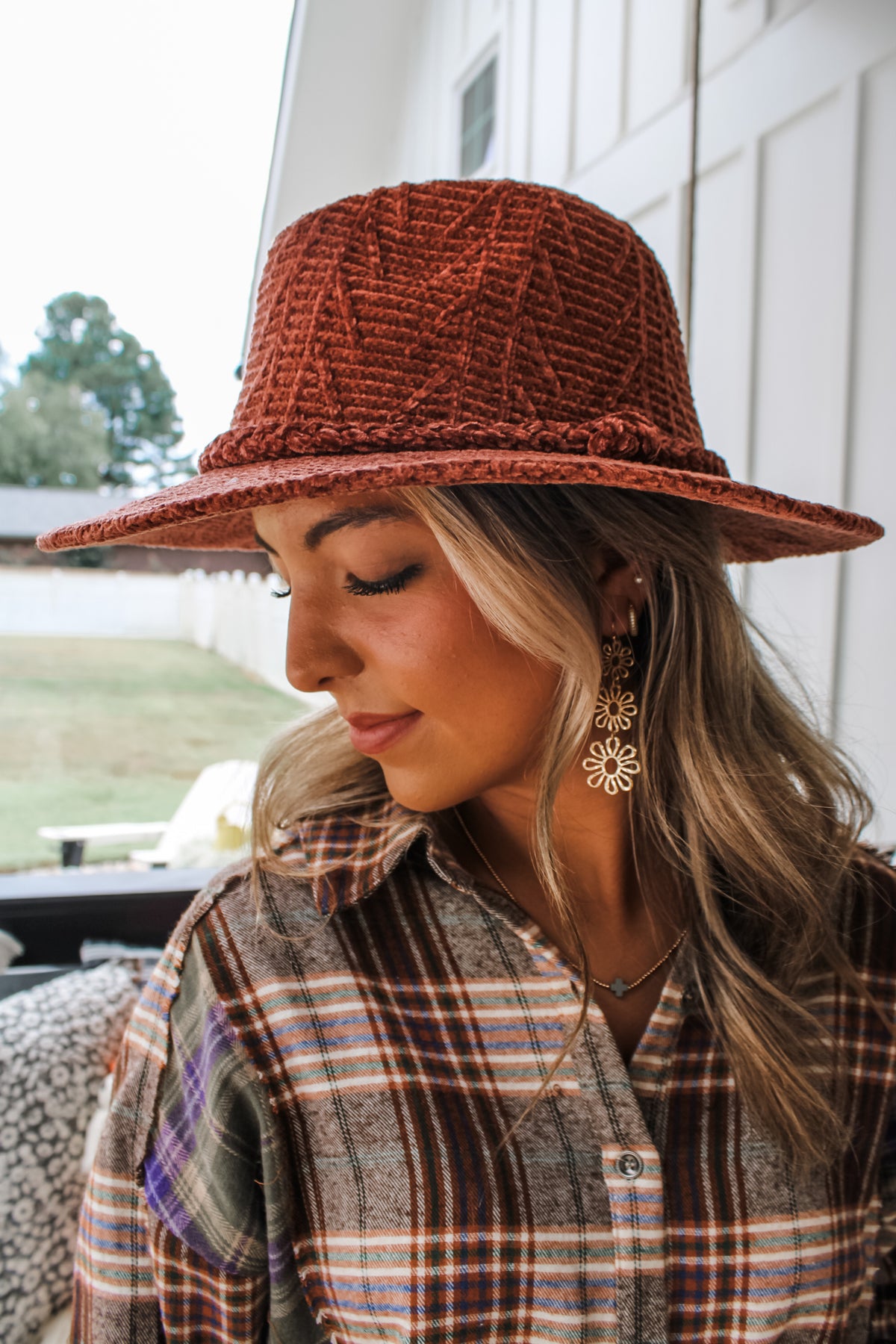 Cider Season Chenille Fedora • Cinnamon