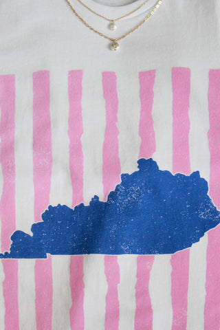 Sweet & Striped Kentucky Graphic Tee • White