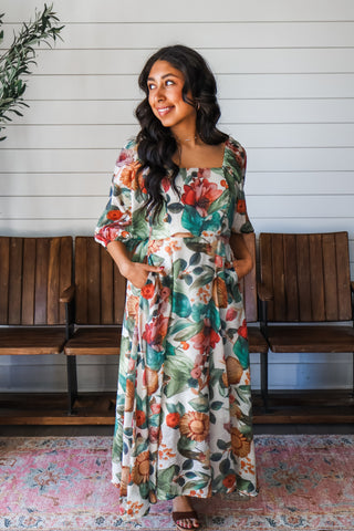 Bold and beautiful sunflower dress