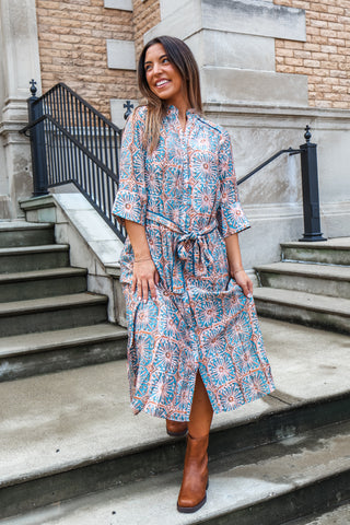 Harvest Horizons Shirtdress • Teal