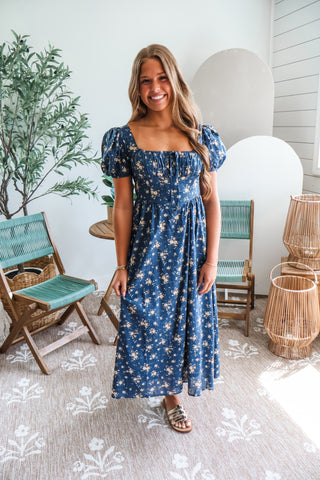 Darling Dreams Floral Midi • Navy