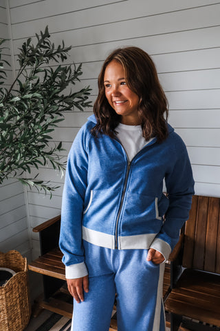On Cloud Nine Pant Set • Heather Blue
