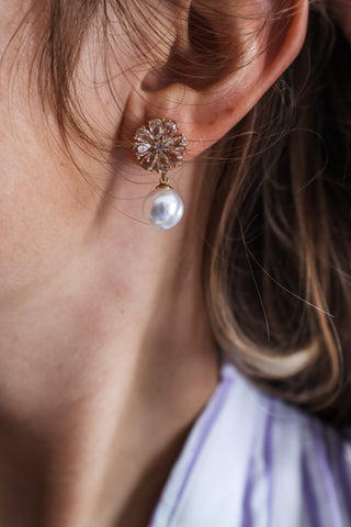 Bloom With Elegance Earrings • Pearl
