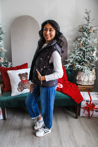 New & Now Bow Vest • Black