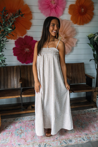 Coastal Stripes Maxi • Tan