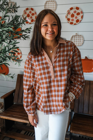 Pumpkin Patch Plaid • Burnt Orange
