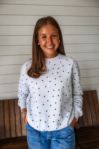 Parker Dotted Pullover • Ash Grey