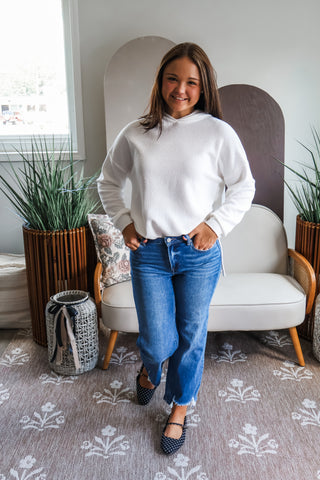 Happy Camper Pullover • White