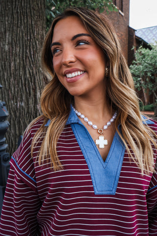 Wonderfully Blessed Pearl Necklace • Gold