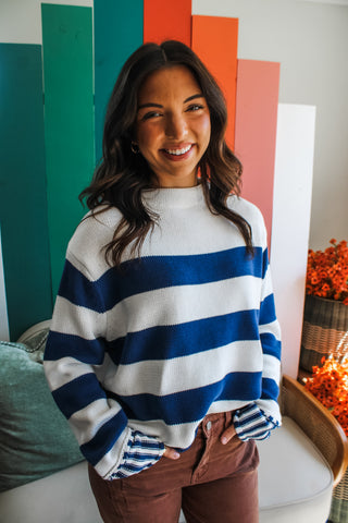 Haunting Season Stripes • Navy - FINAL SALE