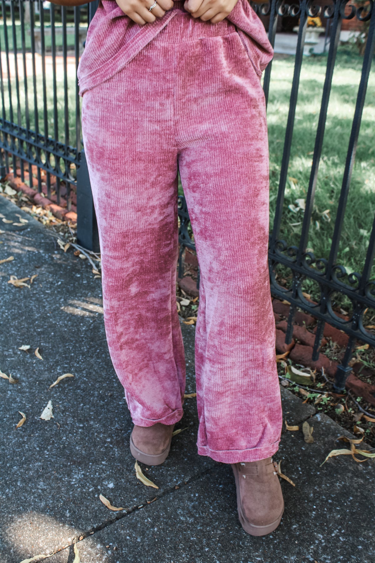 Preston Chenille Pants • Rose