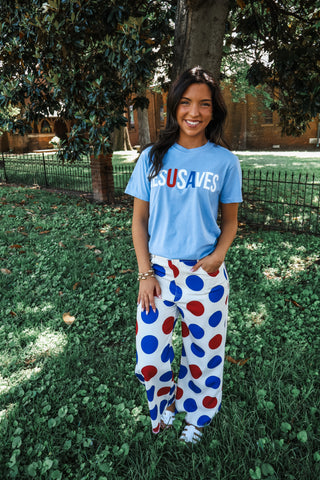 Jesus Saves Graphic Tee • Powder Blue
